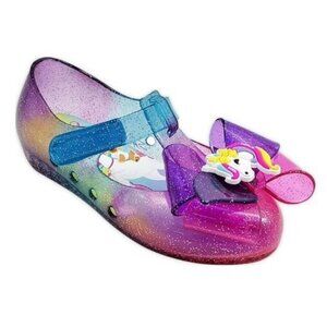 Nickelodeon Jojo Siwa Toddler Size 9 Jelly Sandals Glitter Mary-Jane Unicorn Bow